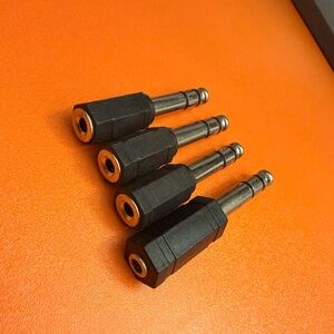 Black Audio Jack Adapters